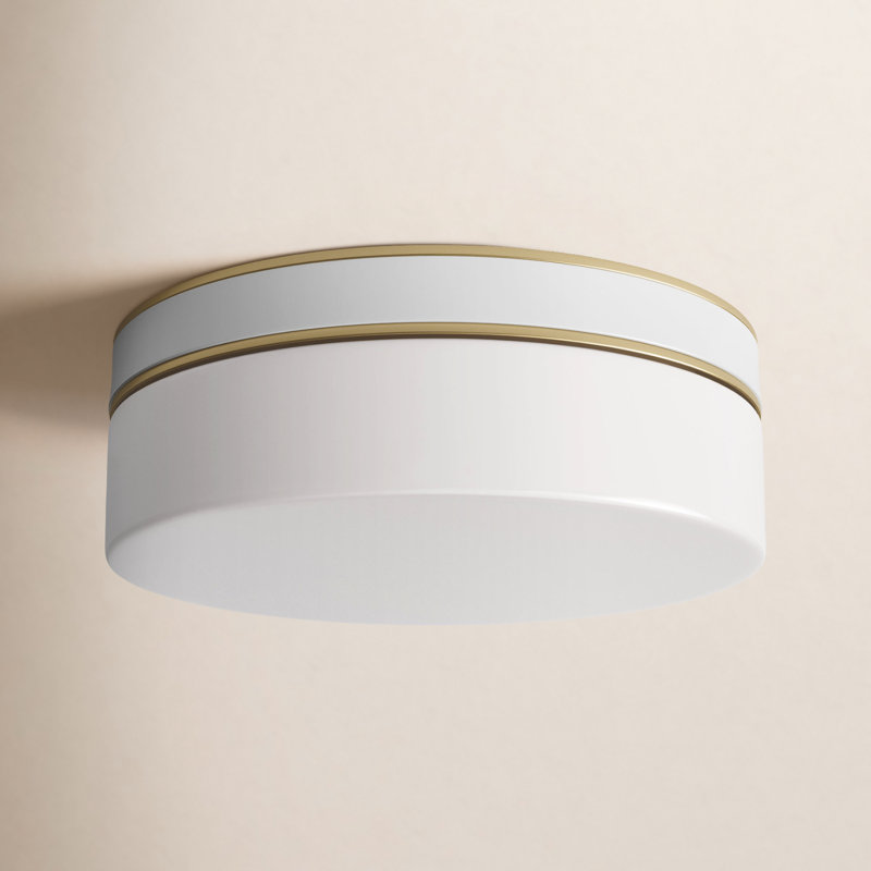 Aston Emilia Large Flush Mount, Burnished Brass