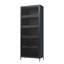 Grande vitrine 78,75 po en fer avec portes en verre