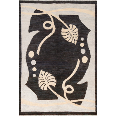Tapis tribal noir 4 x 6