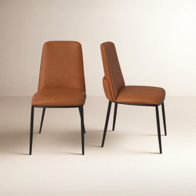 Welles Leather Upholstered Side Chair