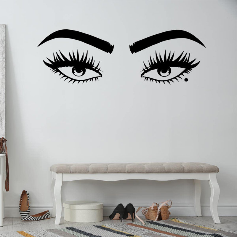 Adhésif décoratif yeux, Noir, H 17,5 po x l 50 po