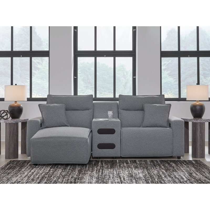 Canapé modulaire inclinable électrique avec méridienne 3 pièces Modmax II, Orienté à gauche (vu de face)
