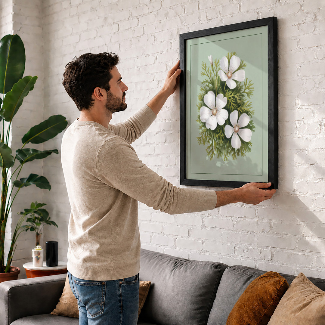 Delicate Blooms Botanical - Framed Print
