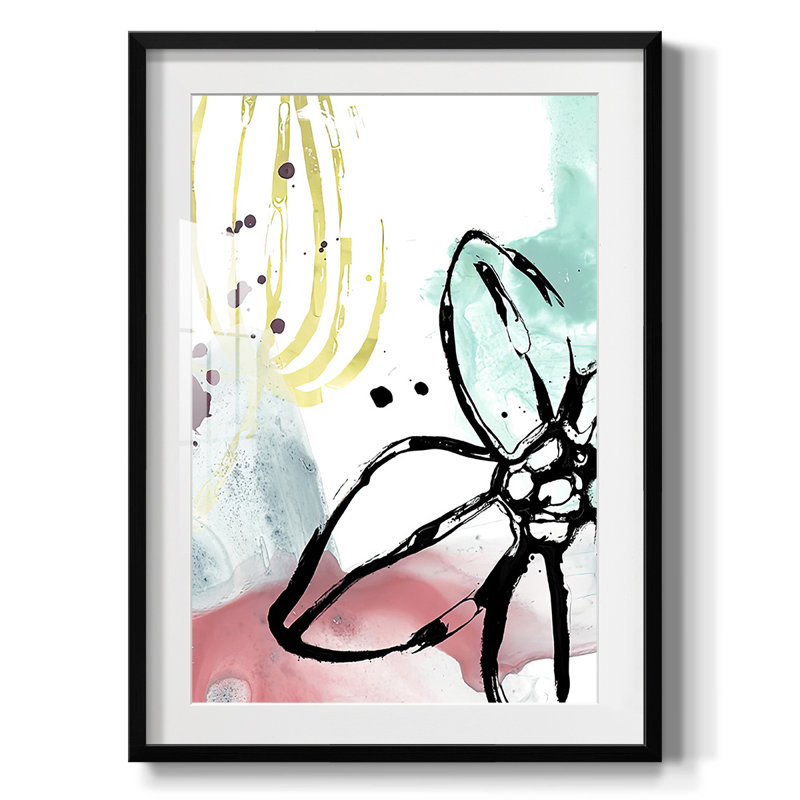 No Deckle Tropical Moderne VIII - Impression encadrée, H 28,5 po x l 20,5 po, Noir