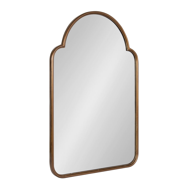 Arthell Scalloped Wall Mirror 24x36, Brown