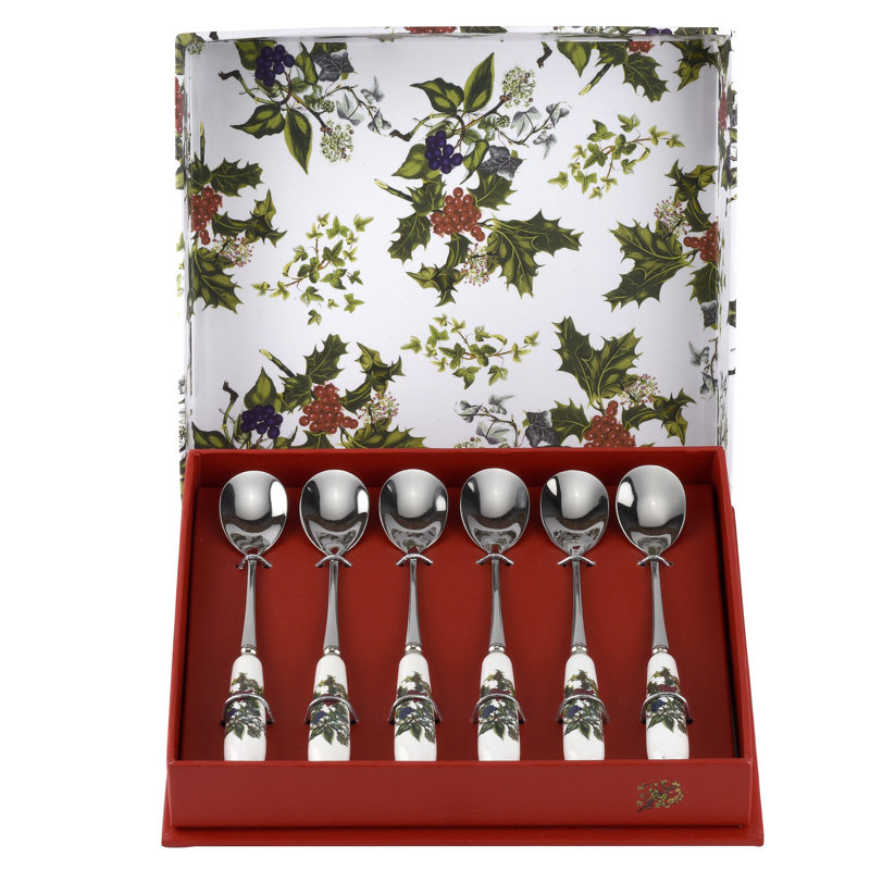 Ensemble de 6 cuillères à café Holly & Ivy, 6 pièces