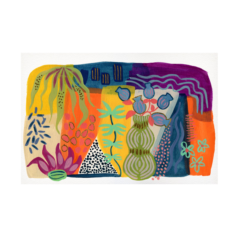 Art mural sur toile tendue - «Green Pot A» de Suzanne Allard pour décoration de salon, de chambre à coucher ou de bureau - 30 x 47