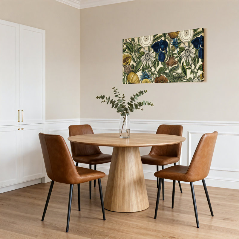 Ensemble de 1 tableau sur toile à motif floral et botanique, H 20 po x l 40 po