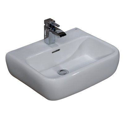 Barclay Metropolitan 18.5'' White Vitreous China Rectangular Bathroom Sink with Overflow