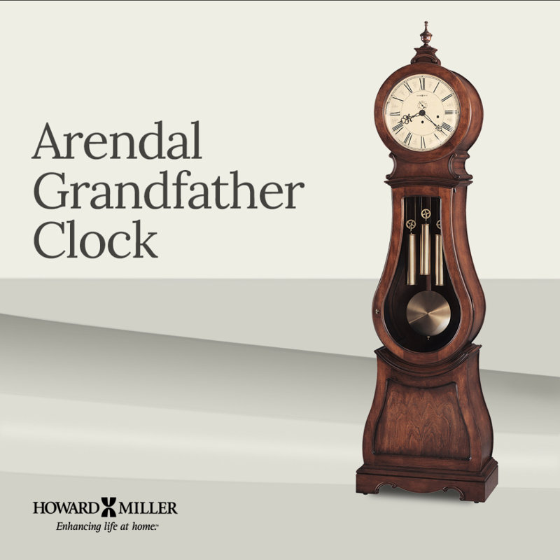 Arendal 89.75" Wood Grandfather Clock