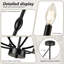 Lustre noir moderne à 12 lumières pour plafonds hauts, luminaire suspendu rustique réglable à deux niveaux pour salle à manger, vestibule, vestibule, couloir, cuisine, salon