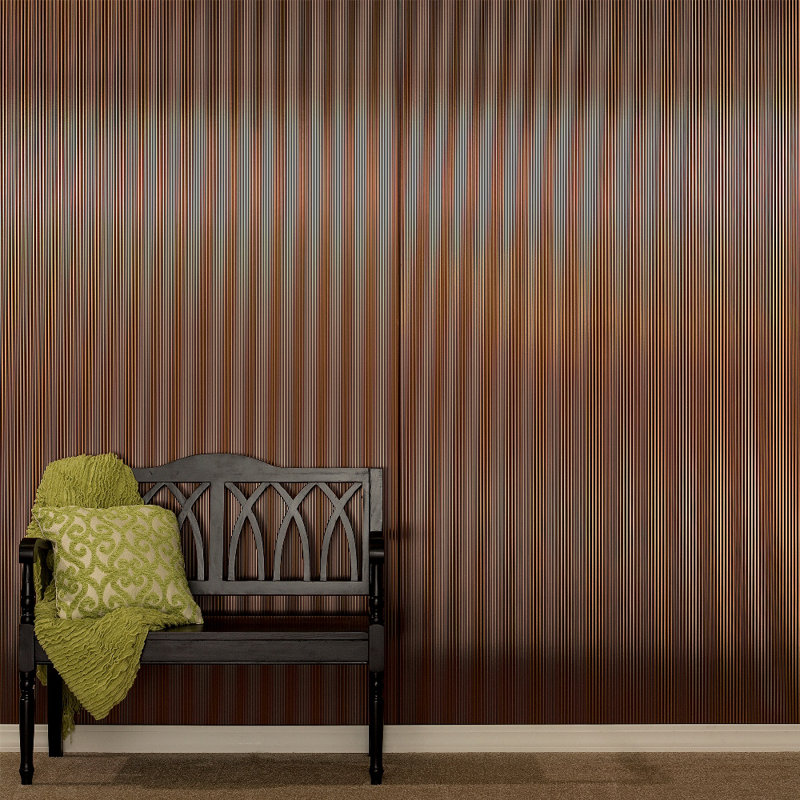 Panneau mural décoratif en vinyle FASÄDE 4 pi x 8 pi, Bronze huilé