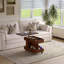 Solid Wood Wheel End Table-1189598216