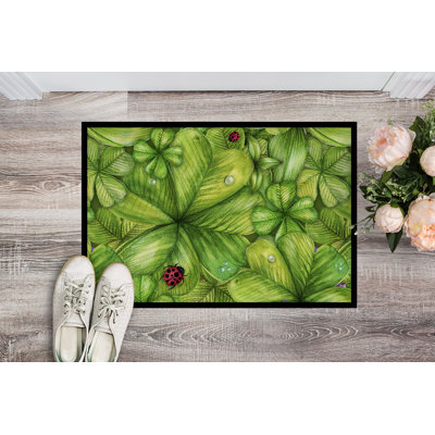 Non-Slip Floral Outdoor Doormat