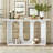 Modern and Curved Design Ash Veneer Console Table with Shelf-516711238