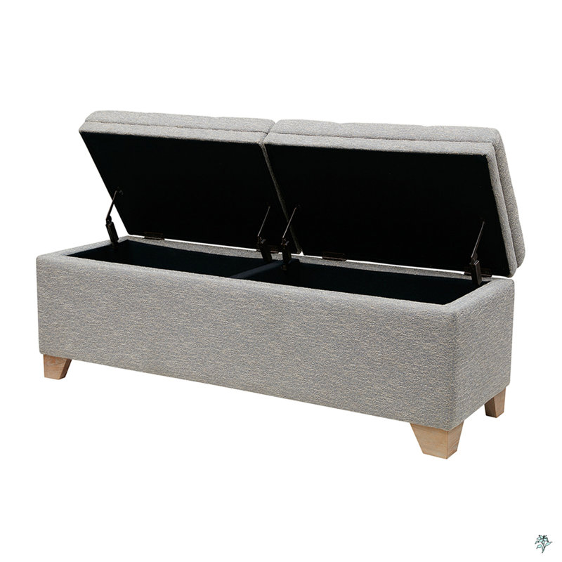 Soft Close Storage Bench, Gray