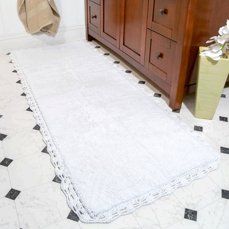 Fromma 100% Cotton Bath Rug, White