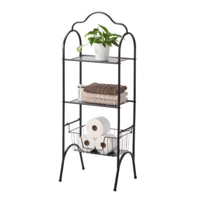 Étagère de salle de bain autoportante H 47,75 po x l 18 po wespi