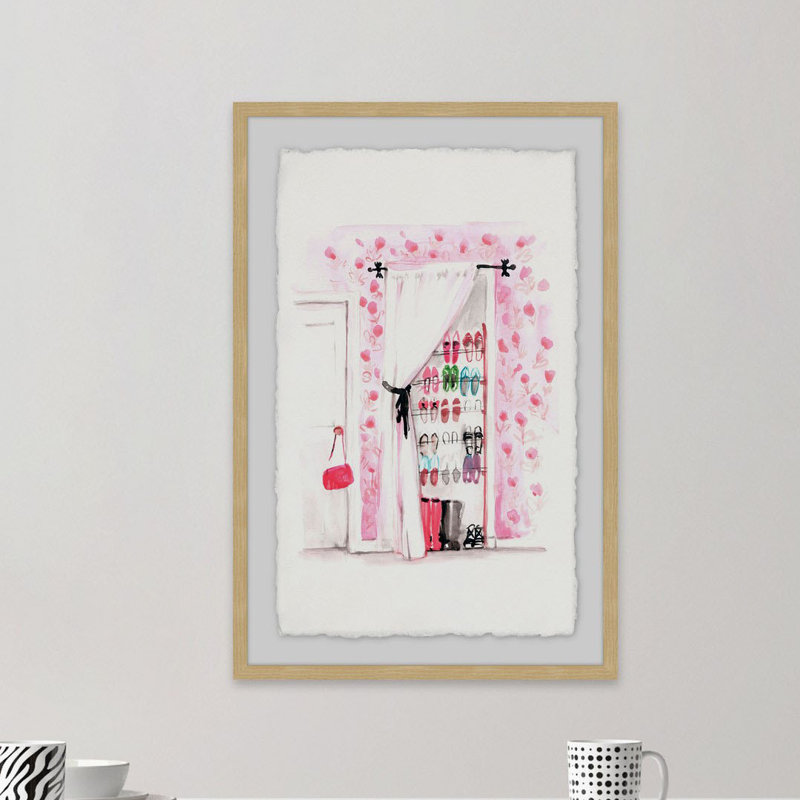 Shoe Closet - Single Picture Frame Painting, 46 cm H x 30 cm W