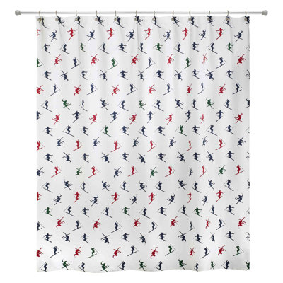 Izod Alpine Shower Curtain In White