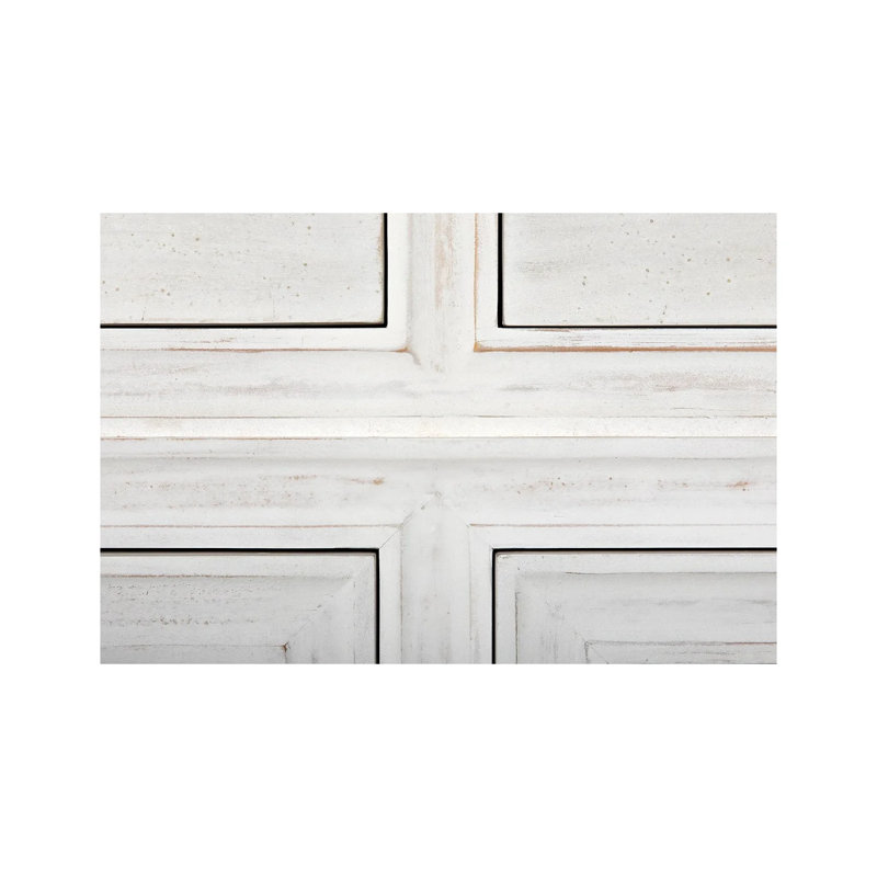 Hampton 3 - Drawer Solid Wood Nightstand, White Wash