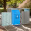 Remise en métal pour poubelle extérieure avec portes verrouillables et couvercles relevables, rangement en acier galvanisé pour le jardin ou la cour-113586094