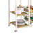 Rectangular Natural Brown And White Kitchen Cart, Shelf For Appliances, Storage With Shelves Wire , 4 Movable Piece Toaster Oven Shelf, Storage, Transportable, Contemporary