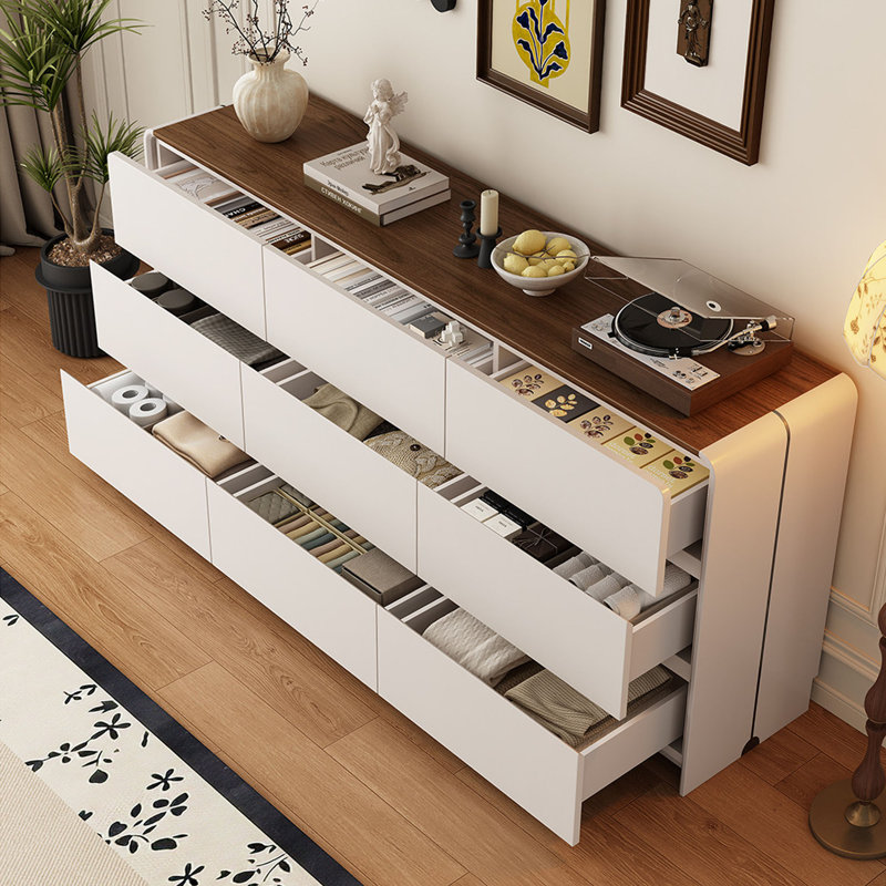 Commode de rangement moderne et simple, H 33,46 po x l 62,99 po x P 15,75 po