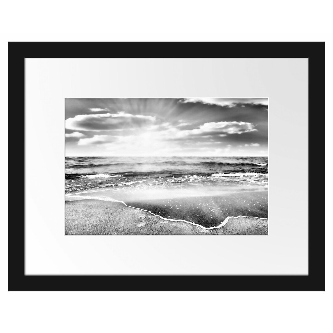 Gerahmtes Poster Sonnenschein Beach Strand Himmel