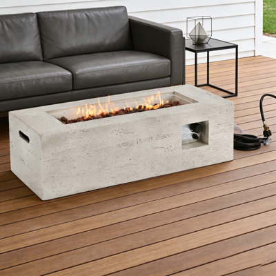 Foyer d'extérieur extérieur au propane rectangulaire