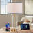 Quinita 23"  Glass Table Lamp Set with Touch Control,  LED Bulbs, USB Ports-1854854151