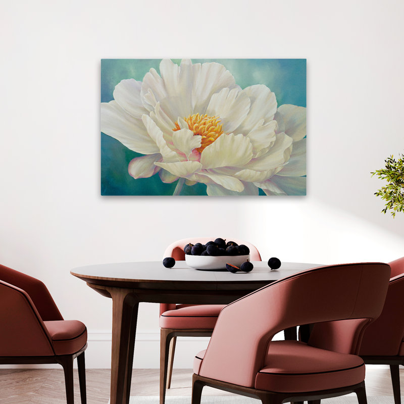 Plantes, fleurs, pivoines douces, art mural, H 24 po x l 36 po