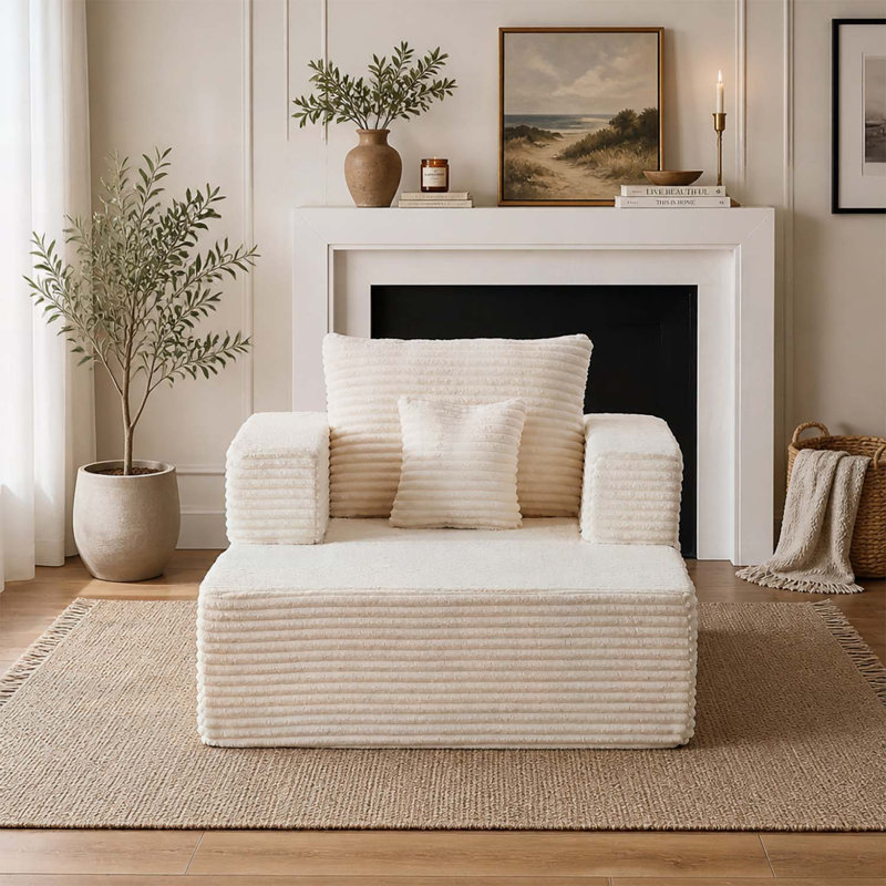 Canapé modulable une place de 159 cm (62,4 pouces) avec accoudoirs, dossiers et compartiments de rangement amovibles pour une flexibilité et un confort optimaux