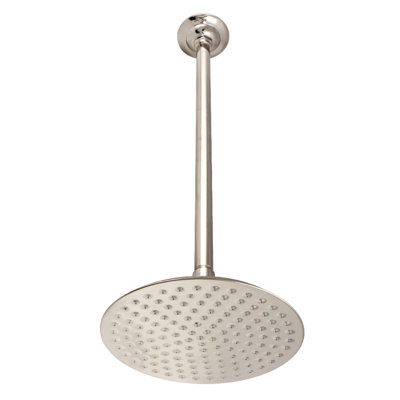 Kingston Brass Shower Scape 7-3/4-Inch Round Raindrop Brass Shower Head with 17-Inch Ceiling Mount Shower Arm