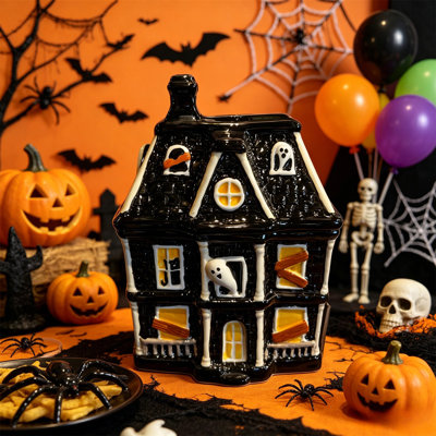Halloween Ghost House Candy Jar