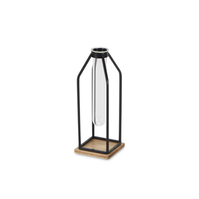 11" Black Glass Tabletop Sculpture
