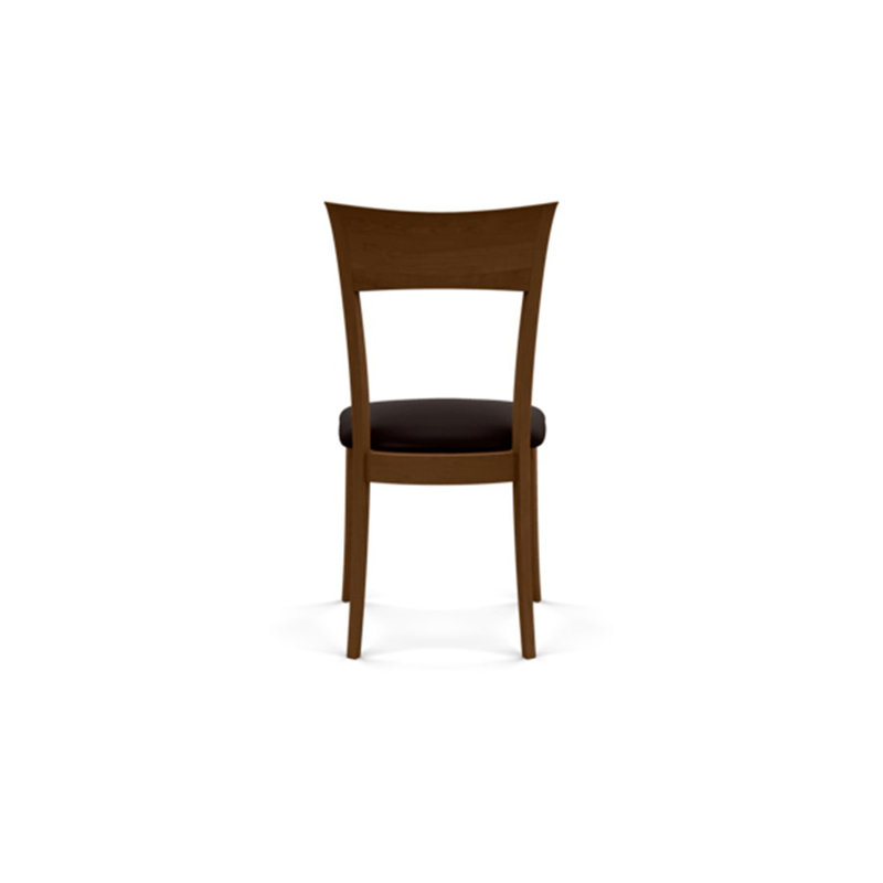 Ingrid Upholstered Dining Chair, Saddle Cherry, Ebony Leather