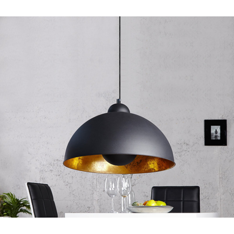 Fiedler 1 - Light Single Pendant, Black/Gold