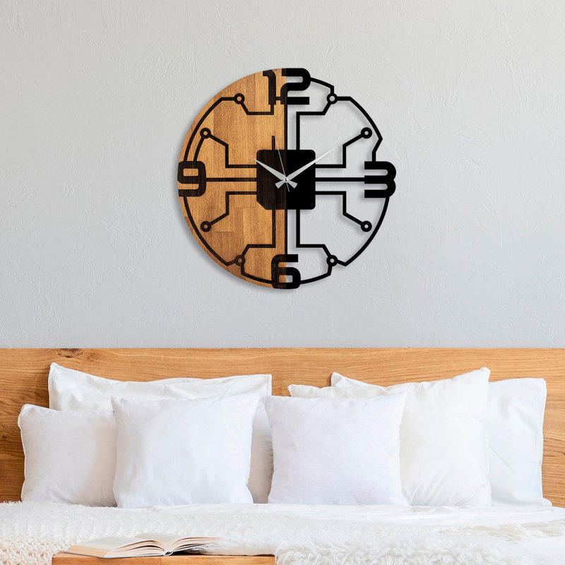 Horloge murale décorative en bois