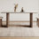 Rectangular pure white dining table
