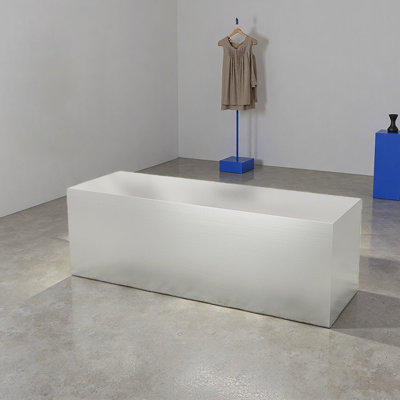 Minimalist stainless steel display stand