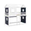 Lit simple superposé en bois avec tente-340415297-340415309