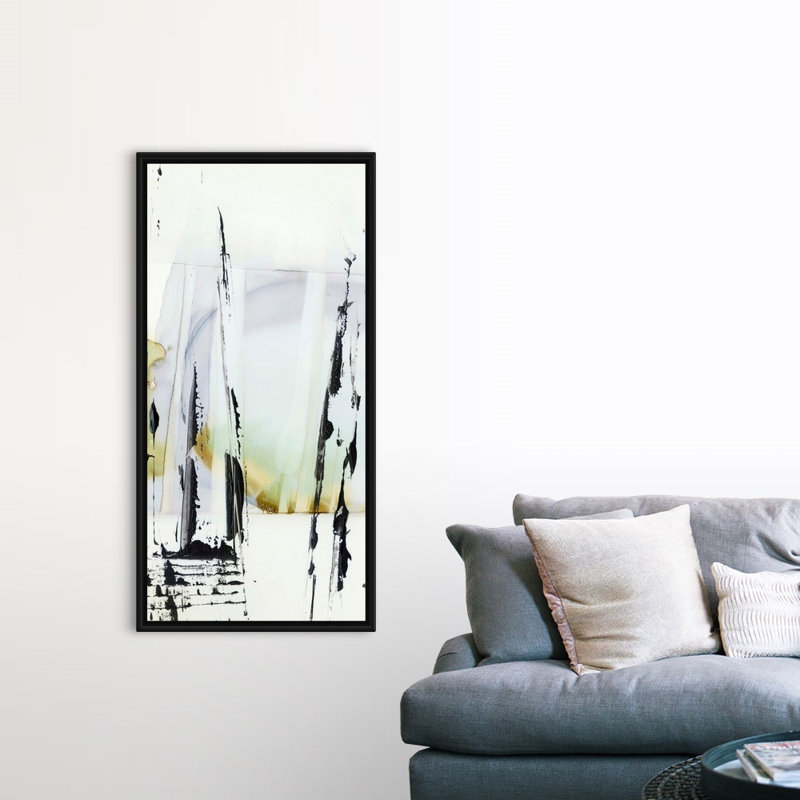 Art mural sur toile Bamboo Marsh II, Toile avec cadre blanc, H 60 po x l 30 po x P 1,75 po