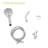 Adjustable 8 Shower, - 4.7" Shower Head, 59" Stainless Steel Hose Enhance Your Time Hand In 4.7-Inch 59-Inch Customizable-121077210