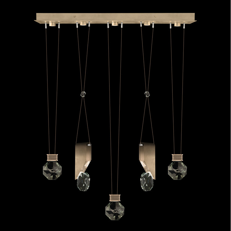 Aria 5 - Light LED Kitchen Island Pendant, Soft Ombre Bronze