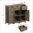 Cabinets, Engineered Wood Storage Cabinet with 3 Drawers, 2 Doors, Adjustable Shelves | Black | Traditional | Living Room-270814341