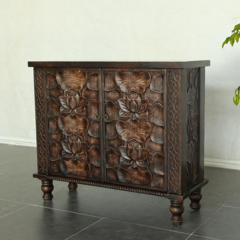 Solid Wood Accent Cabinet