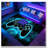 6X9 Feet (72"X108") Blue Gaming Rug - Game Controller Carpet For Boys' Bedroom Game Room Living Room Playroom Decor