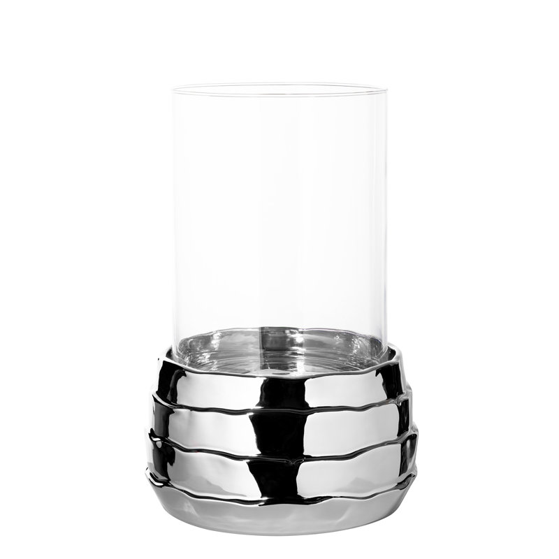 Concrete / Cement Tabletop/middle Piece Hurricane, Silver