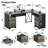 Daymen 63'' L Shaped Home Office Desk with 2 File &Storage Drawers, Corner Executive Desks with Monitor Stand and Open Compartments-399837374